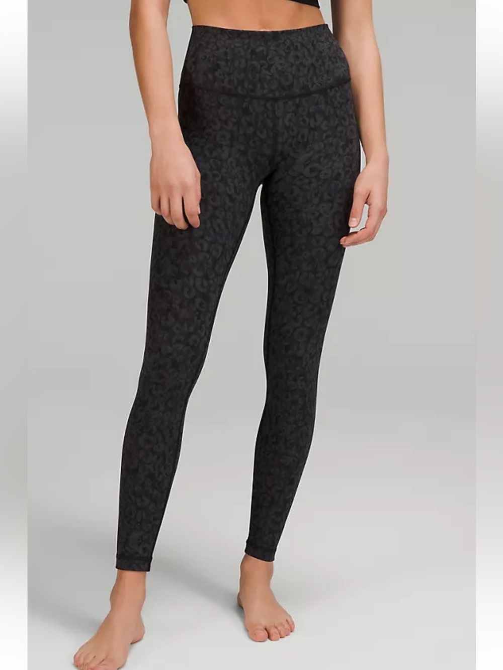 Women’s Lululemon Wunder Under High Rise leggings size 4 Deep Coal Multi 28”
